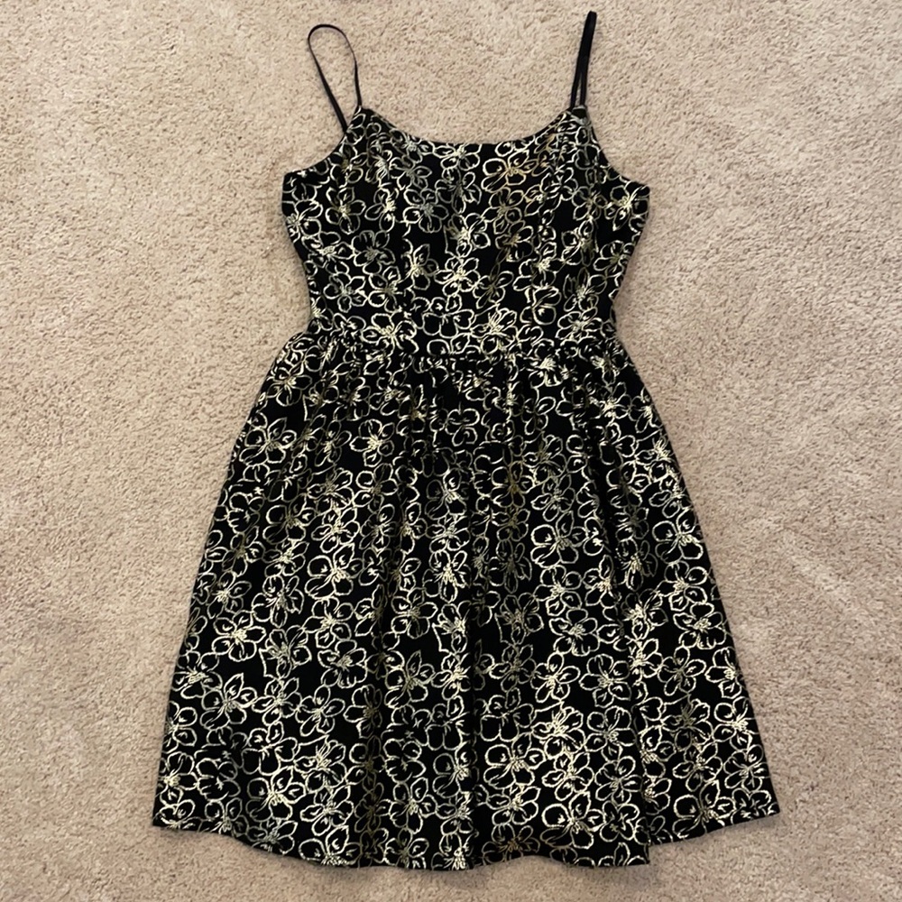 Gorgeous Small Black and Gold Party Dress Worn Once
